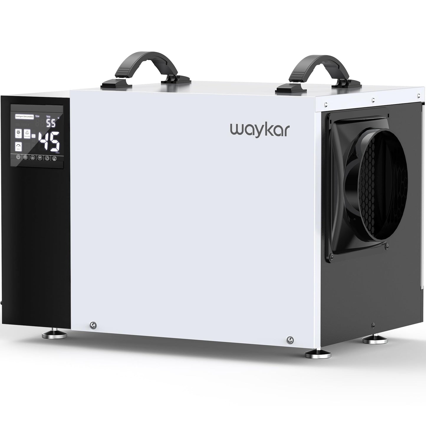 Waykar 125 Pint Crawl Space Dehumidifier with Drain Hose for Commercial, Basements, and Industry Water Damage Unit for Spaces up to 6500 Square Feet, Smart Humidity Control - 5-Year Quality Coverage
