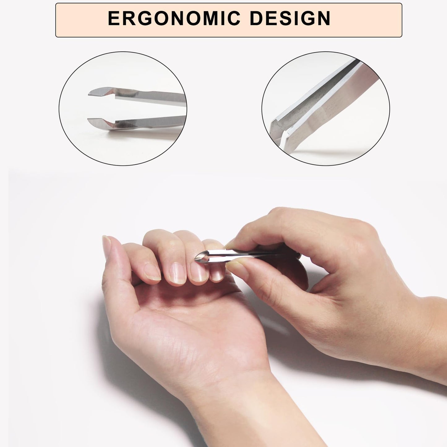 Mini Nail Cuticle Trimmer Kit Cuticle Nipper Cutter Nail Polish Pusher Cuticle Peeler Scraper Perfect for Hang nails - for Fingernails and Toenails(1 Pack)