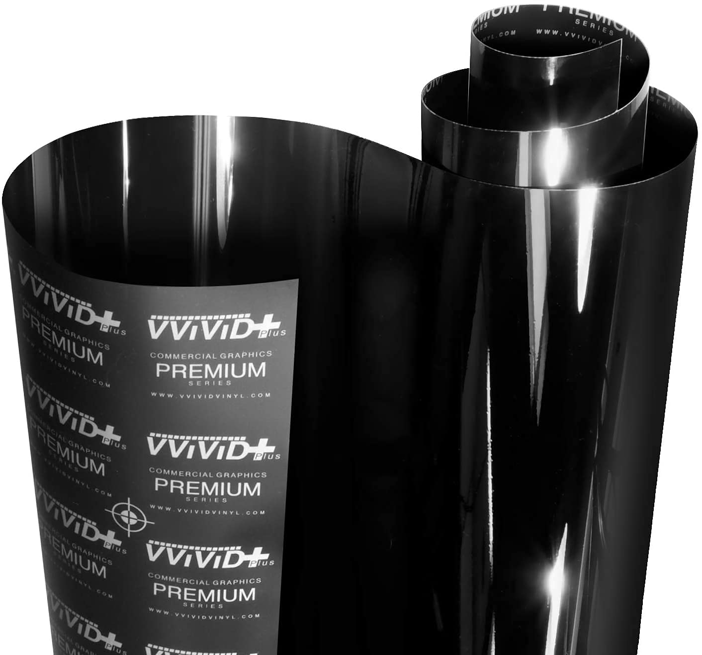 VViViD+ Ultra Gloss Premium Vinyl Car Wrap Film (14ft x 5ft, Gloss Piano Black)