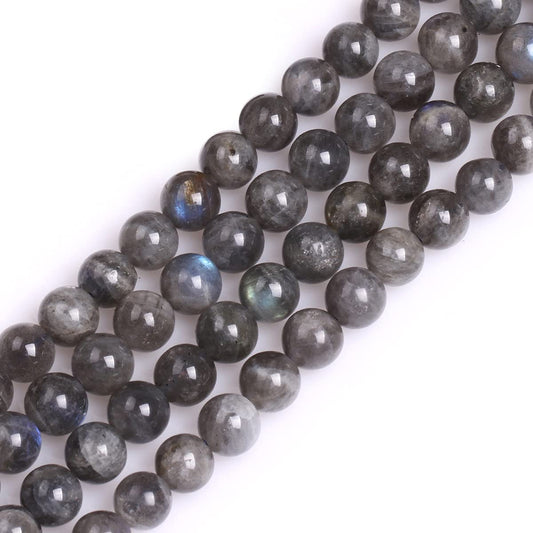 GEM-Inside Natural 8mm AA Grade Blue Rainbow Labradorite Gemstone Loose Beads Round Crystal Energy Stone Power for Jewelry Making 15''