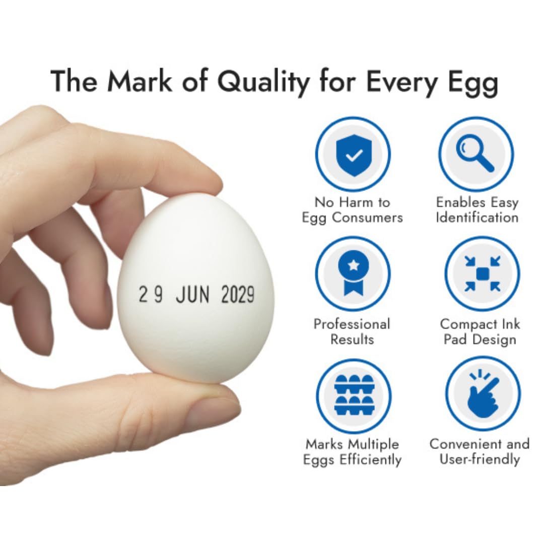 Handy Stamps Micro 1 Ink Pad - with Egg Safe Food Grade Stamp Ink Pad - Pre-Inked and Ready to Use Black Ink Pad Ideal for Marking Eggs | Quality Stamp Pad | 3x4 Inches