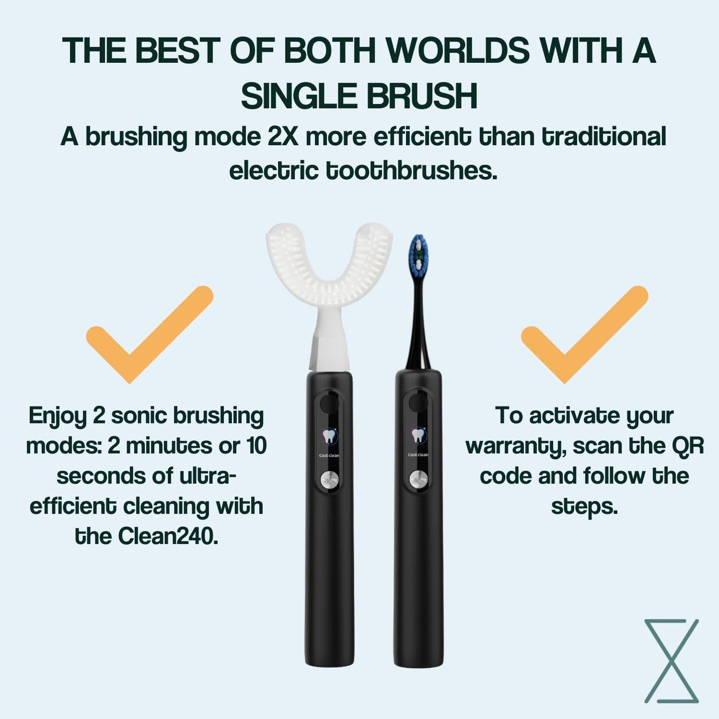 Y-Brush Ultra Premium - Sonic Toothbrush 6 Brushing Modes - 6-Month Battery with USB-C, Advanced Plaque Removal, Whitening Technology, Clinically Proven - Adult