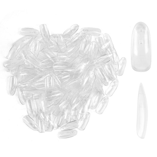 YINGJEE 150 Pcs Clear Replacement Nail Tips for C9 C10 Nail Color Display Swatch Book (Transparent)
