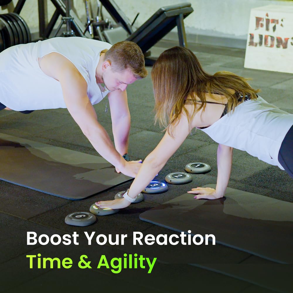CatchPad Reaction Training Platform - Improves Reaction Time, Speed, Agility & Coordination for Athletes, Trainers, Physical Therapists - AI Powered Smart Training(4 Pads - Pro ( Basic Kit ))