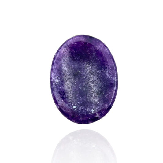 GEMSCITE Lepidolite Thumb Worry Stones Metaphysical Gemstone Crystal Healing Reiki Men Women Gift FENG Shui Positive Energy Love Wellness Palm Stones Wicca Powerful
