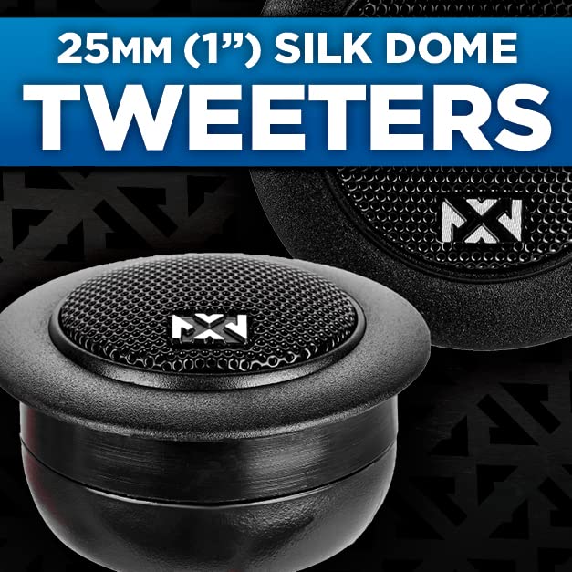 NVX® VSP69KIT 6x9 Premium Car Speakers, 900W Max, 300W RMS, 2-Way Component System w/ 1" Silk Dome Tweeters & Passive X-Overs, Easy to Install in Cars/Trucks/Doors (Pair)
