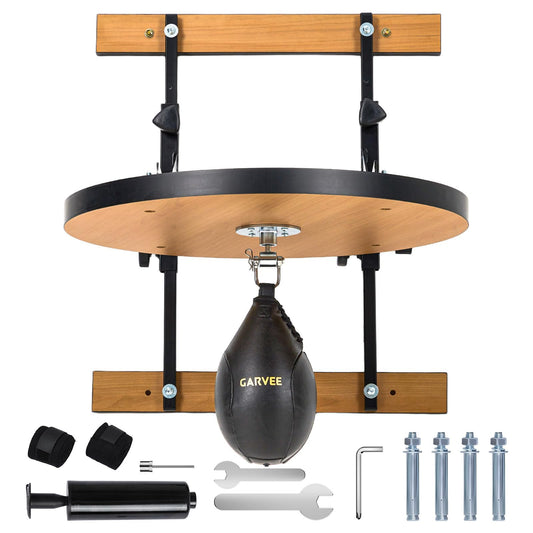 EliteEdge Speed Bag Platform for Boxing Punching Practice with 8 Inch Height Adjustable Mount 360 Degree Swivel and Includes Speed Bag Air Pump