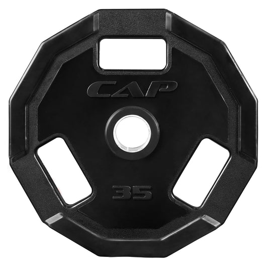 CAP Barbell 35 Lb 12-Sided Rubber Coated Olympic Weightlifting Grip Plate – Single