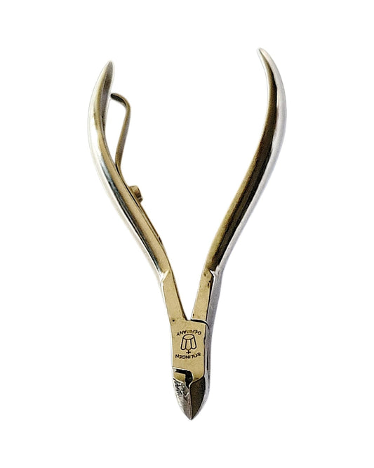 Solingen Cuticle Nippers sold by Ahglow. Full Jaw Crown Nippers (7mm cutting edge) that are 4" (10cm) long. Manicure, pedicure, professional nail care product. Made in Germany