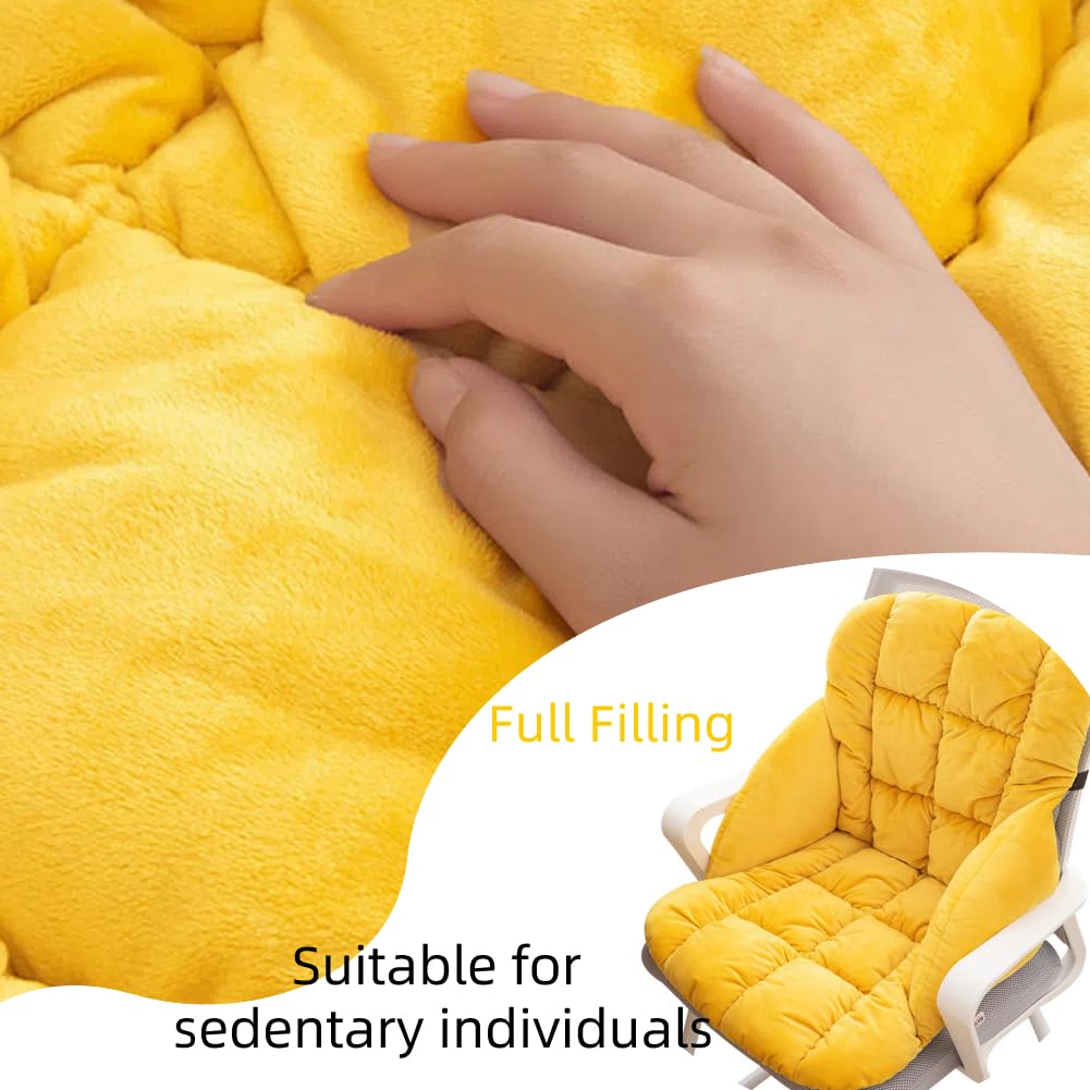 LYFJMUS High Back Office Chair Cushion Soft Desk Chair Pad with Ties Rocking Chair Cushion for Office Car Home Dining Room Kitchen