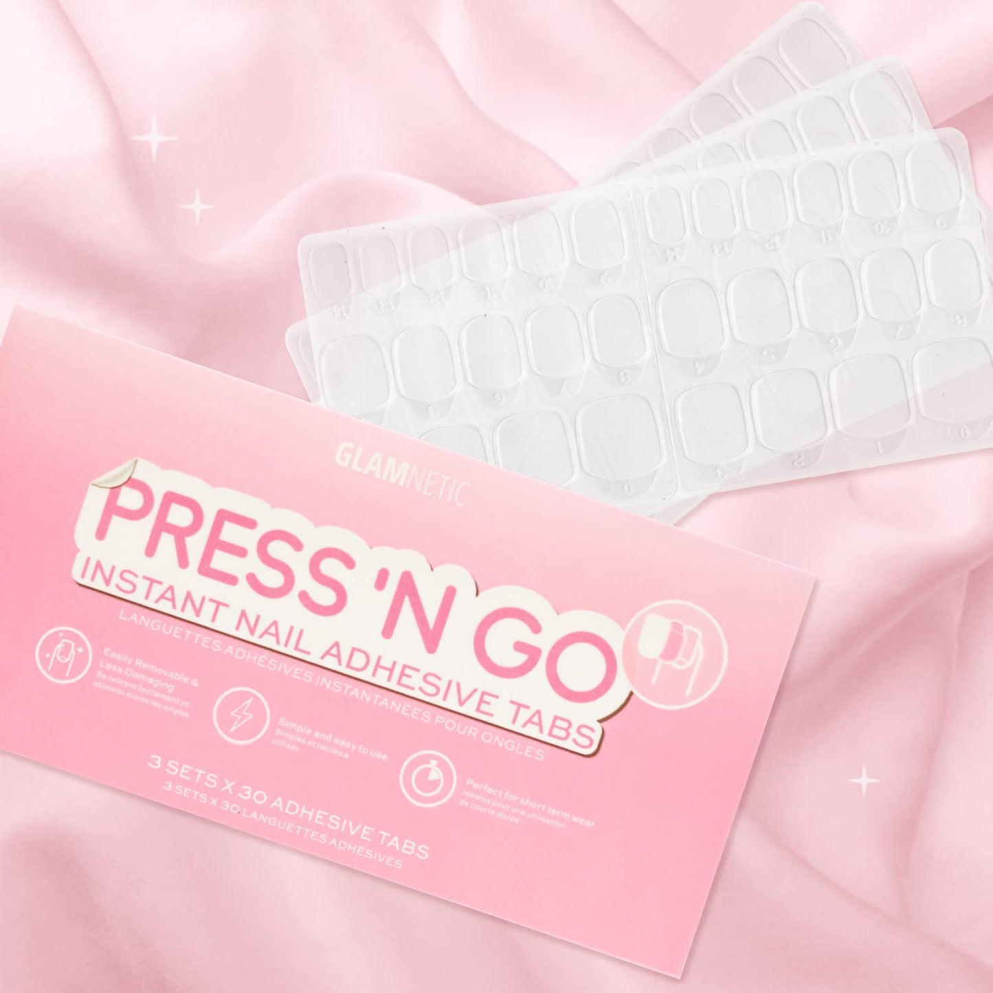 Glamnetic x GLAMZILLA Press-On Nails & Adhesive Nail Tabs - KILLAZILLA | Short Almond French Tip Fake Nails with Tortoiseshell Print | 15 Sizes - 30 Nail Kit with Adhesive Tabs
