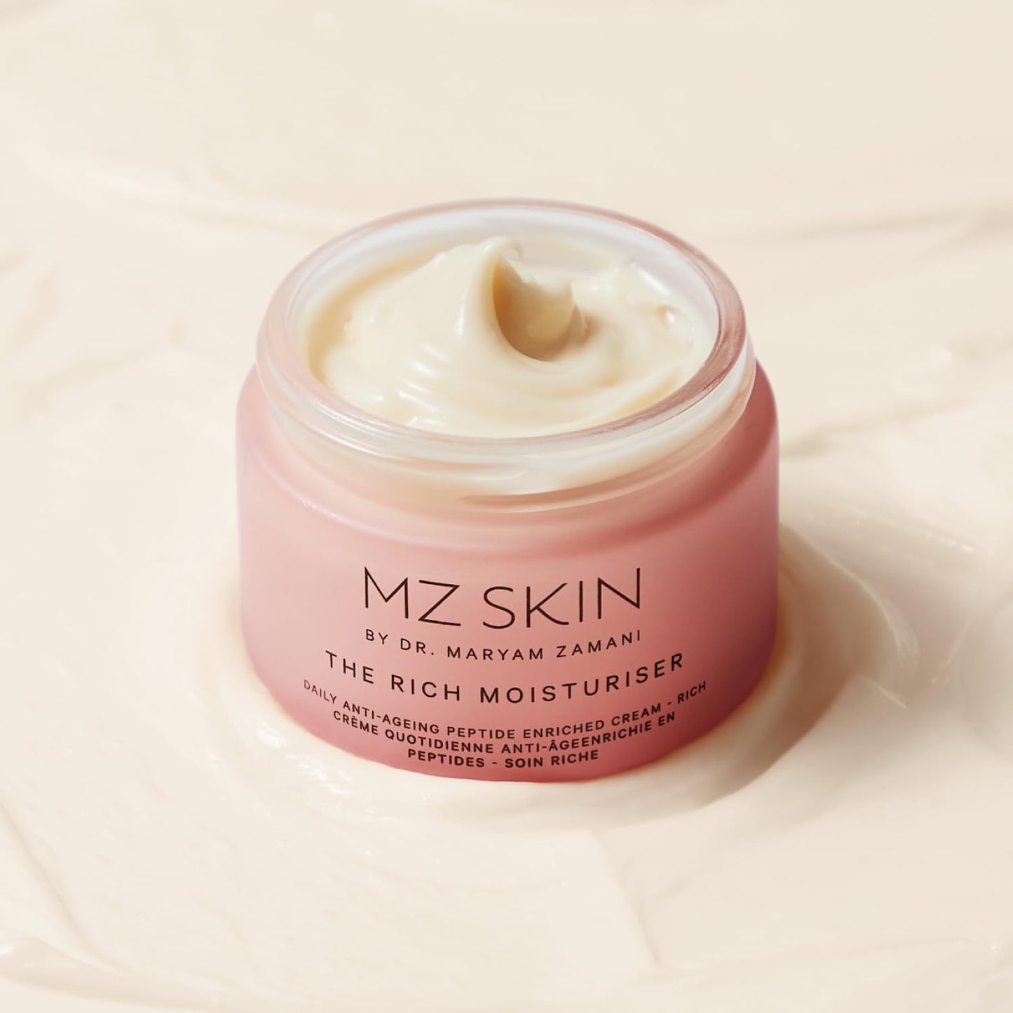 MZ SKIN The Rich Moisturiser 1.69 fl oz | Anti-Aging Face Cream with Hyaluronic Acid, Peptides & Ceramides | Deep Hydration, Firmness & Plumps To Reduce Fine Lines & Wrinkles