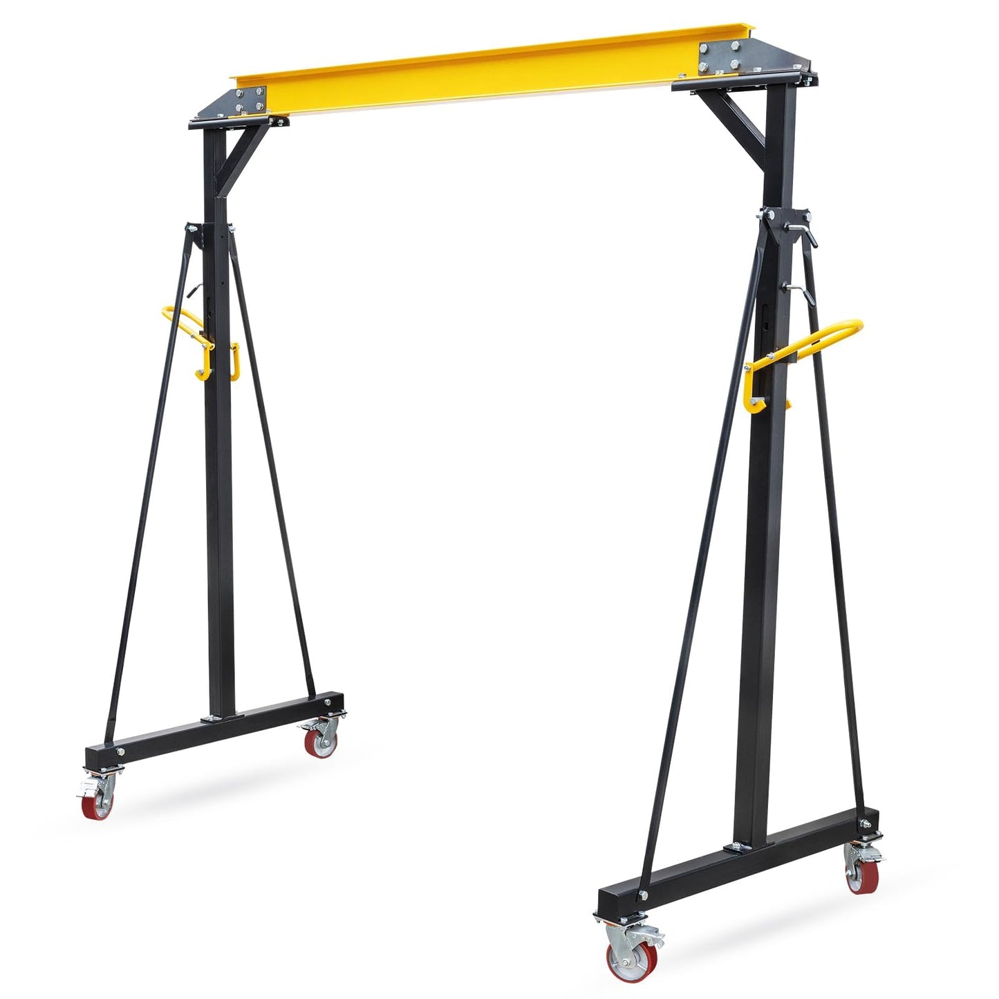 COZONY Heavy Duty Gantry Crane - MAX2200Lbs, Shop Lift Hoist with 360° Locking Wheels & Adjustable Height 97" to 141", Lifting Gantry for Workshop,Garage,Factory