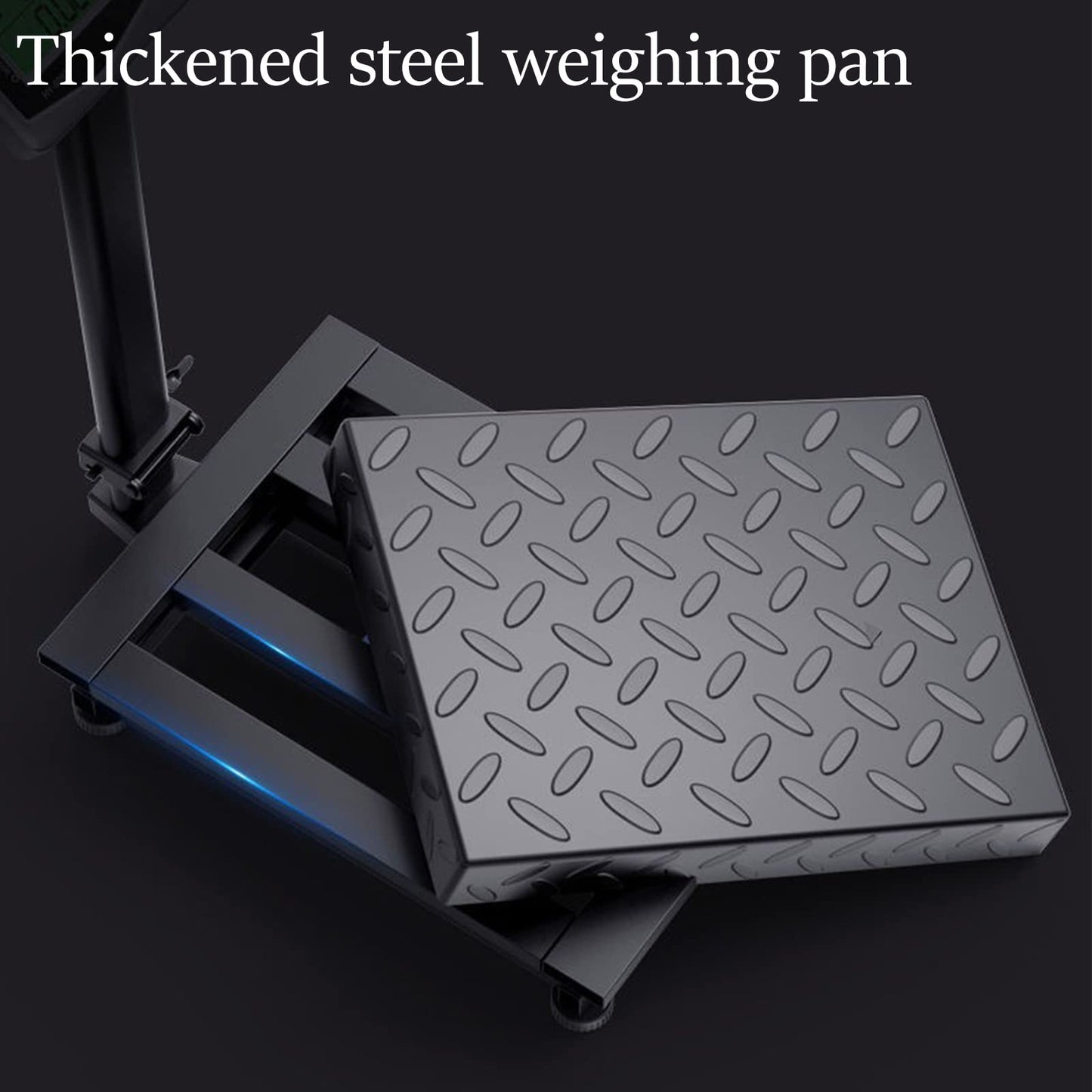 CXWAWSZ 660LB Industrial Platform Scale with Removable Guardrail LB/KG Weight Computing Digital Scale Floor Platform Scale Perfect for Postal Luggage Shipping Mailing Weighing