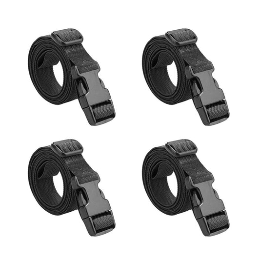 Marhaliya 40" Strap Buckle Packing Straps Adjustable 1-Inch Belt (1" Wide - 40" Long, Black (4 PCS))