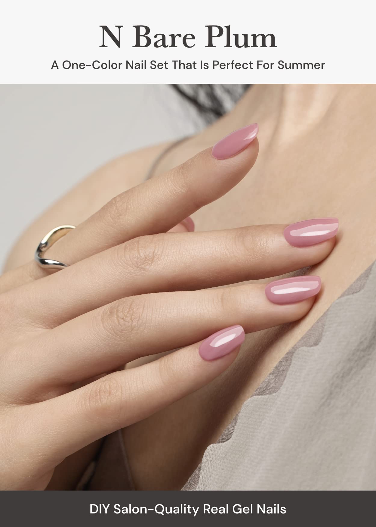 ohora Semi Cured Gel Nail Set of 2 (N Bare Plum & N Tint High-Teen) - Professional Salon-Quality Nail Care