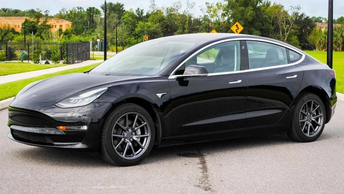 New 18 Inch Rim Wheel For Tesla Model 3 | OEM Style Aluminum Alloy for 2017 2018 2019 2020 Models | 18x8.5" | Direct Fit - OE Factory Rim for 104422100A 104422100B 104422100C Replacement Rims
