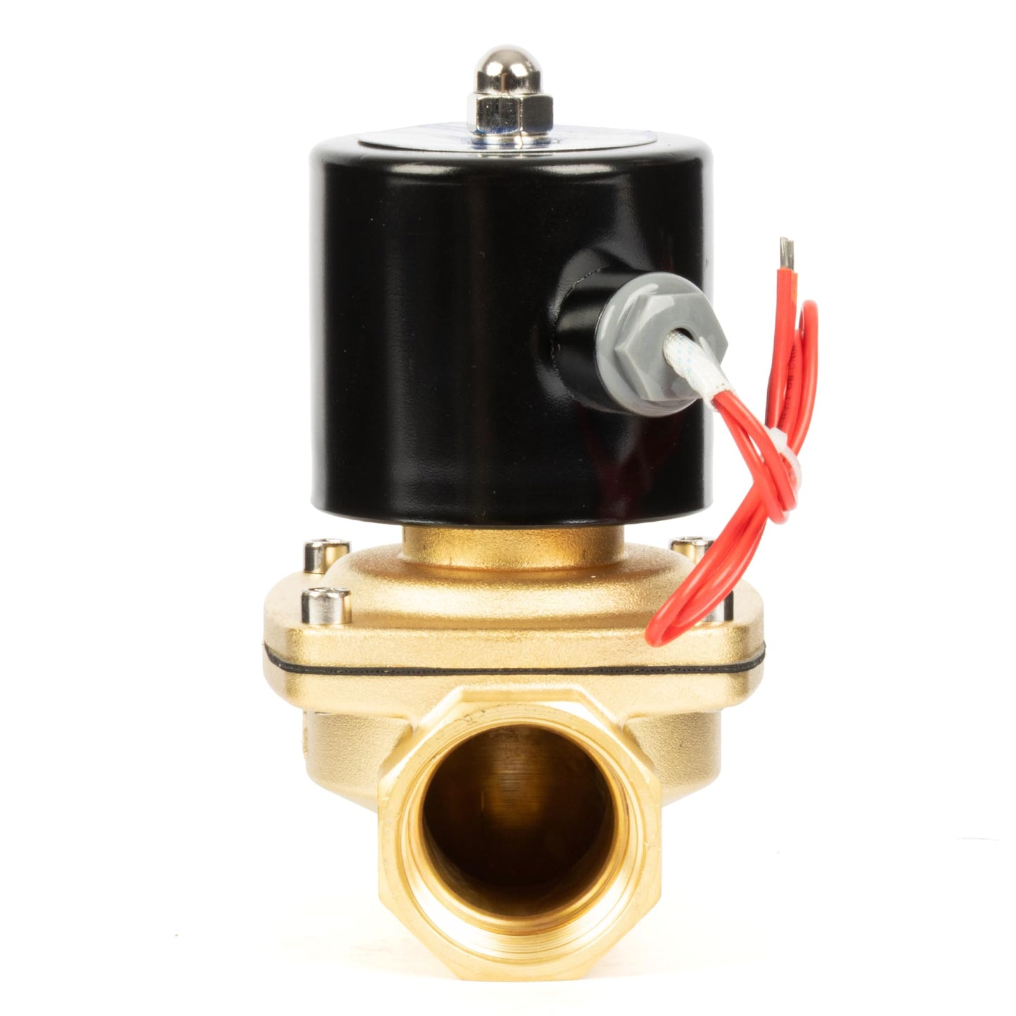 U.S. Solid Brass Solenoid Valve 1-1/4" 24V DC Normally Closed