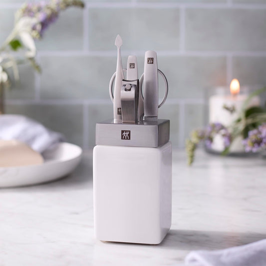 ZWILLING Beauty Premium 6-pc White Ceramic Bath Station set
