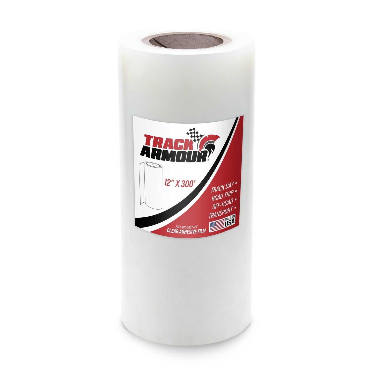 [TRACK ARMOUR] 12'' x 300' - Temporary Paint Protection Film for Car, Truck or Motorcycle. Clear Adhesive Film to Protect Paint, Clear Bra or Wrap for Track Days, Road Trips and Off-Roading