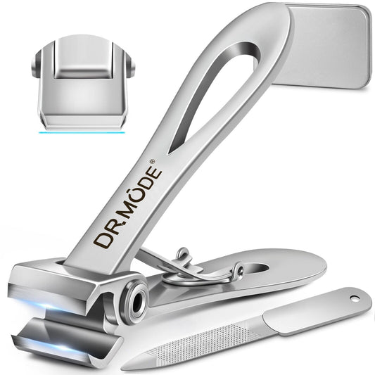 Straight Nail Clippers for Thick Nails, Heavy Duty Large Toenail Clippers for Seniors with 17mm Wide Jaw Opening, Ultra Sharp Stainless Steel Toe Nail Clippers Cutter for Men with File