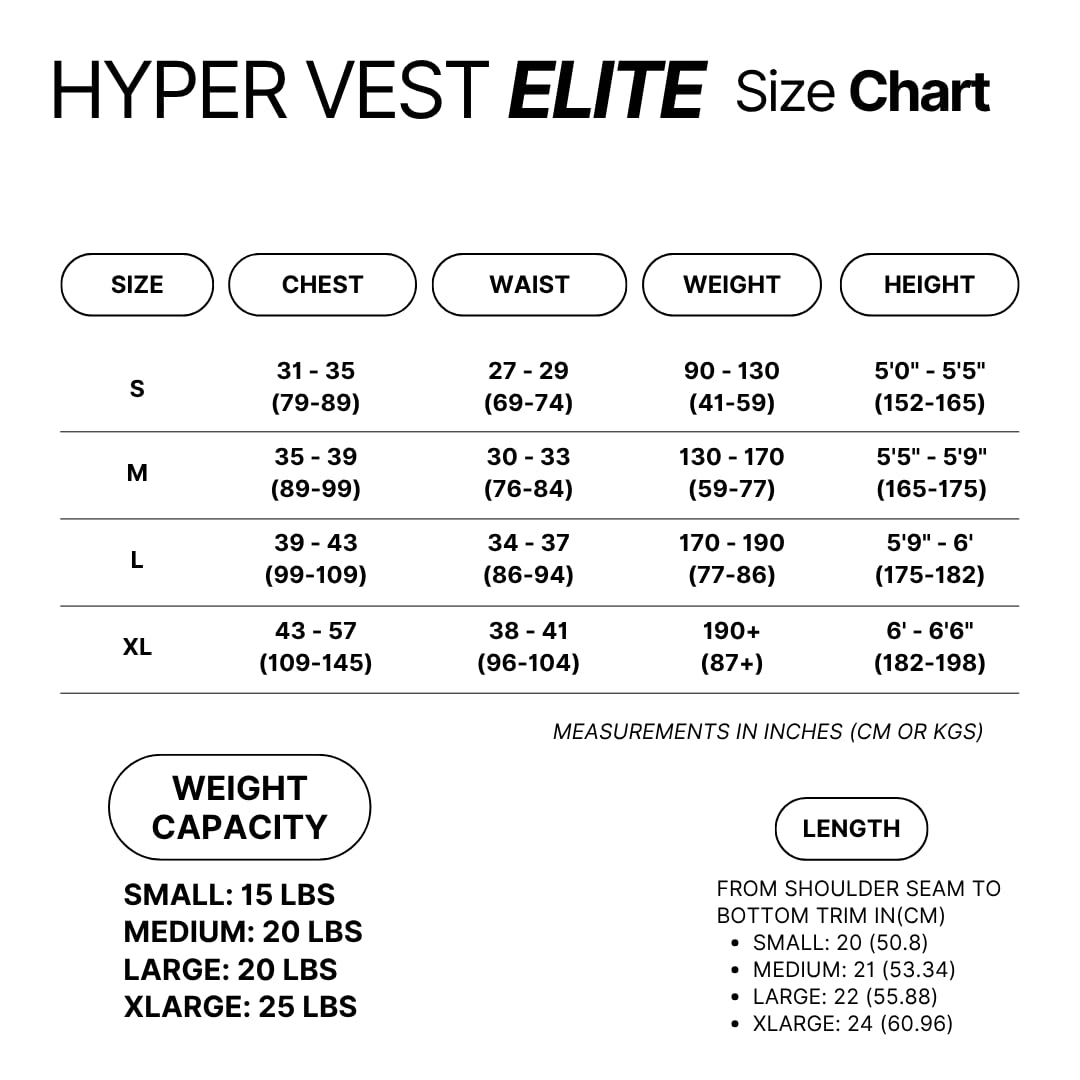 Hyperwear Hyper Vest ELITE Fully Adjustable Weight Vest - Stretch CORDURA® Fabric YKK Zipper Thin Steel Weights - Weighted Vests for Running, Strength, Endurance, Walking (20 lbs MEDIUM)