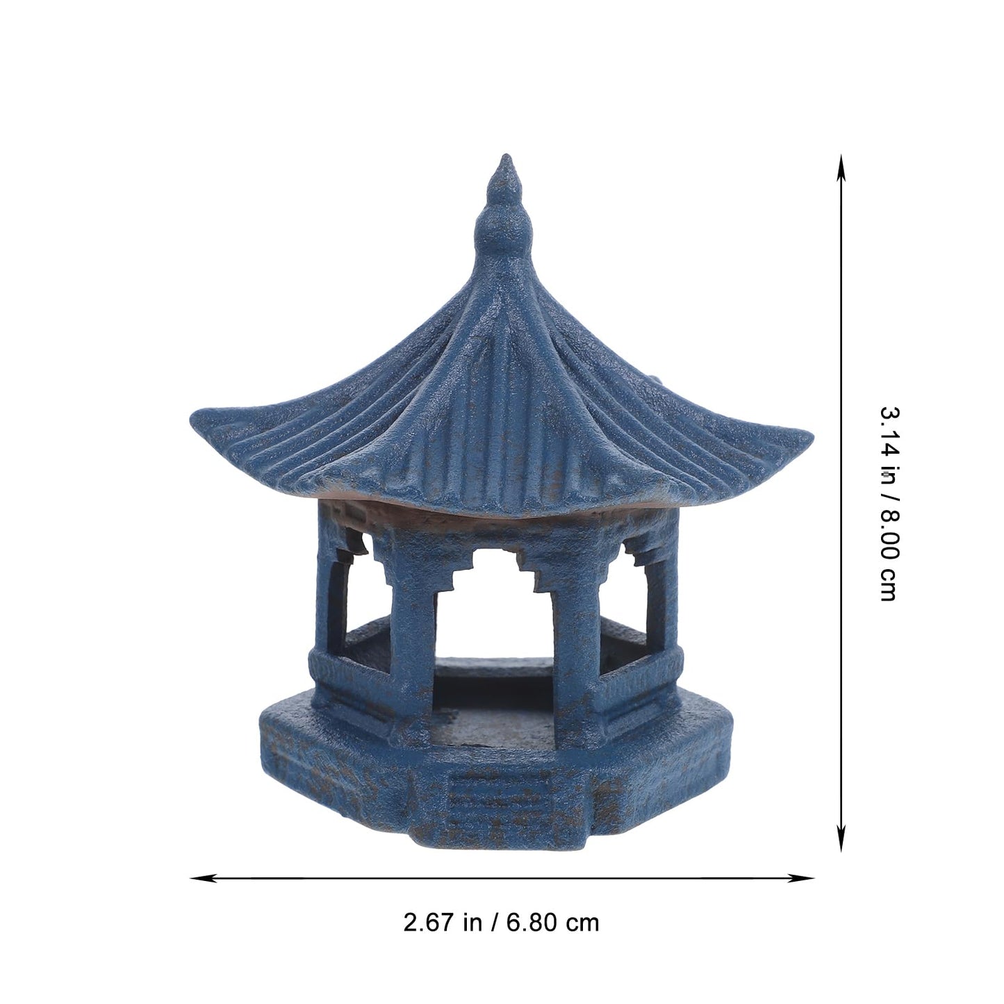 Abaodam Mini Pagoda Statue Miniature Ceramic Pagoda Hexagon Decor Mini Japanese Fairy Garden Figurines for Zen Garden Bonsai Decor