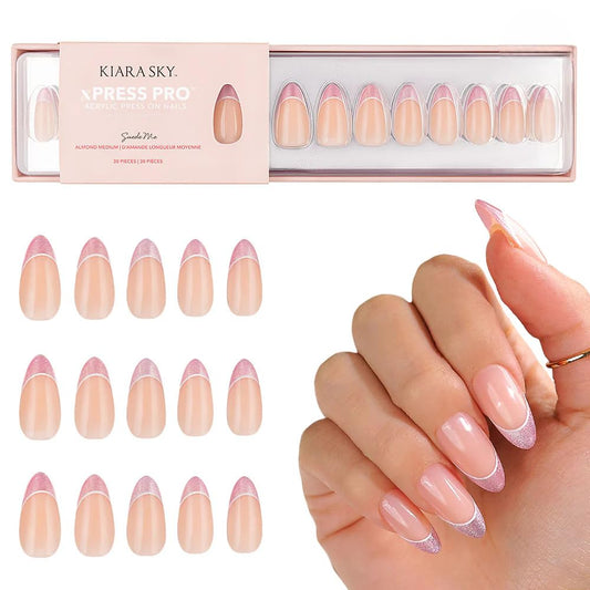 KIARA SKY 100% Acrylic Press On Nails - Chrome Press On Nails | Long-Lasting, Easy Application, Salon-Quality Instant Manicure for Nail Art DIY | 15 sizes - 30 piece Kit