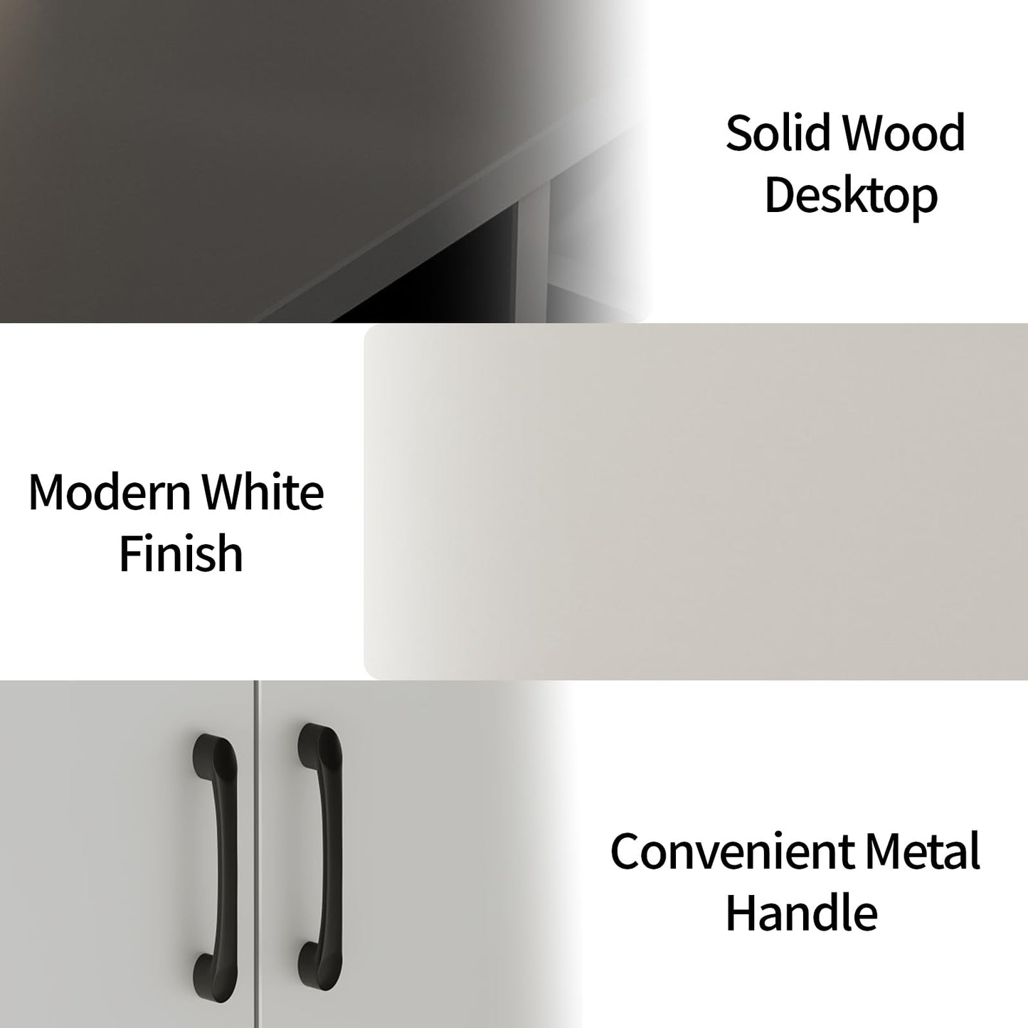 GarveeHome 42.5 in Sideboard Buffet Cabinet with Storage, Wooden Kitchen Storage Cabinet with Adjustable Shelf, Modern Coffee Bar Buffet Table for Living Room Entryway Dining Room