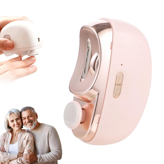Electric Nail Clipper,Electric Nail Trimmer,2026 Upgraded 3 in 1 Automatic Electric Nail Clippers for Seniors,Baby and Adults,Polishing Clipper with LED Light,Suitable for Fingernail Toenails(Pink)