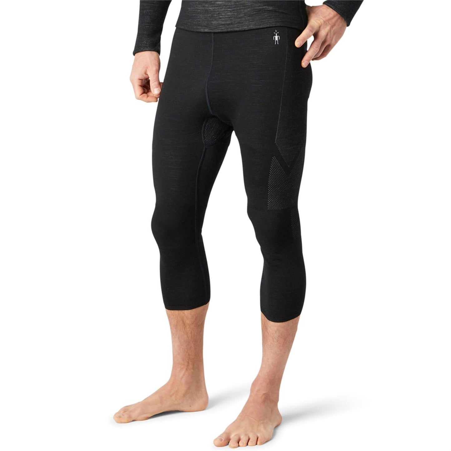 Smartwool Men's Intraknit Thermal Merino Base Layer 3/4 Bottom Black-White X-Large