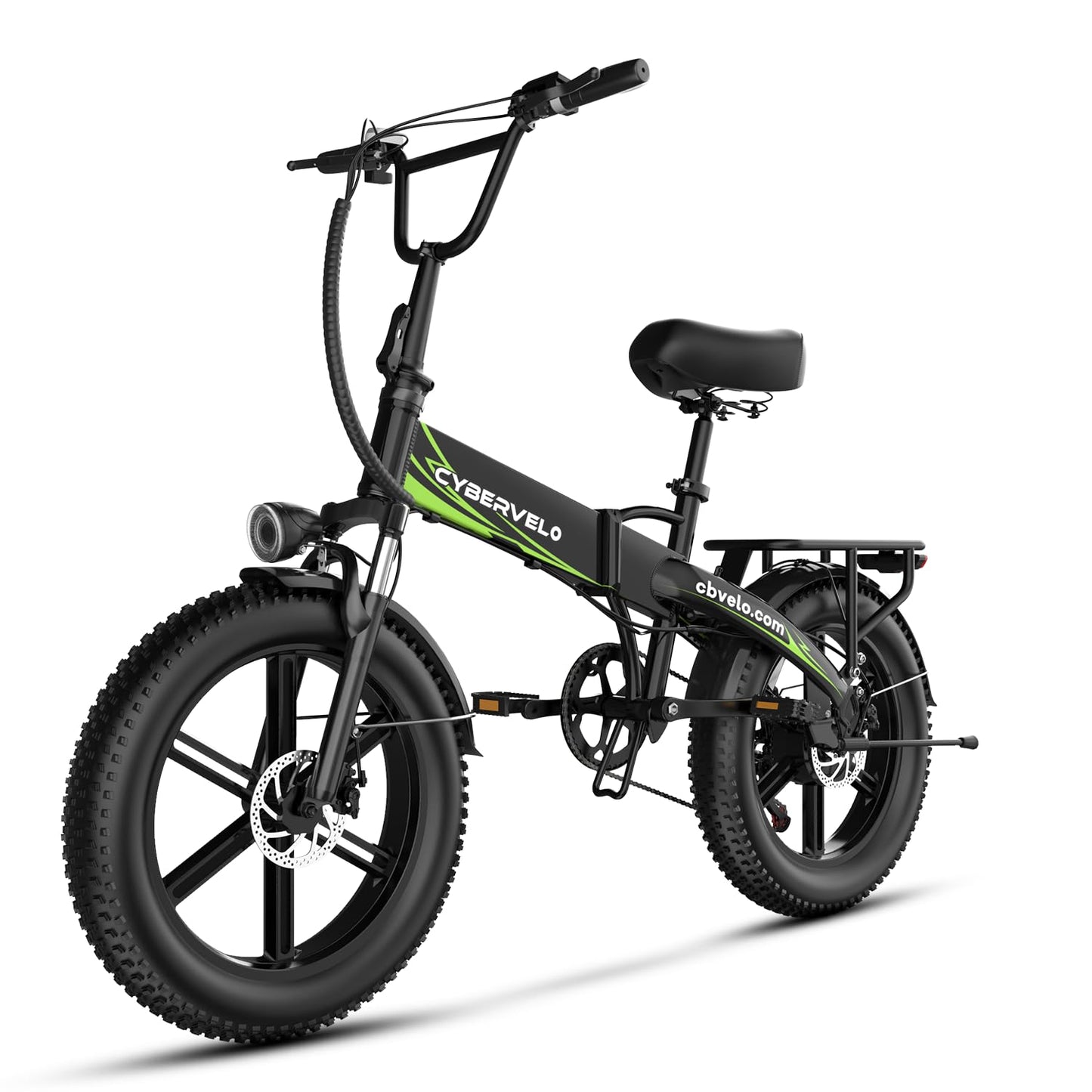 YorkE 1000W Folding Electric Bike, 48V 16AH Large Removable Battery E Bike, 30+MPH, 80 Miles Max Range, 20" Fat Tire Electric Bike for Adults, Adult Electric Bicycles for Commute,Dark Black