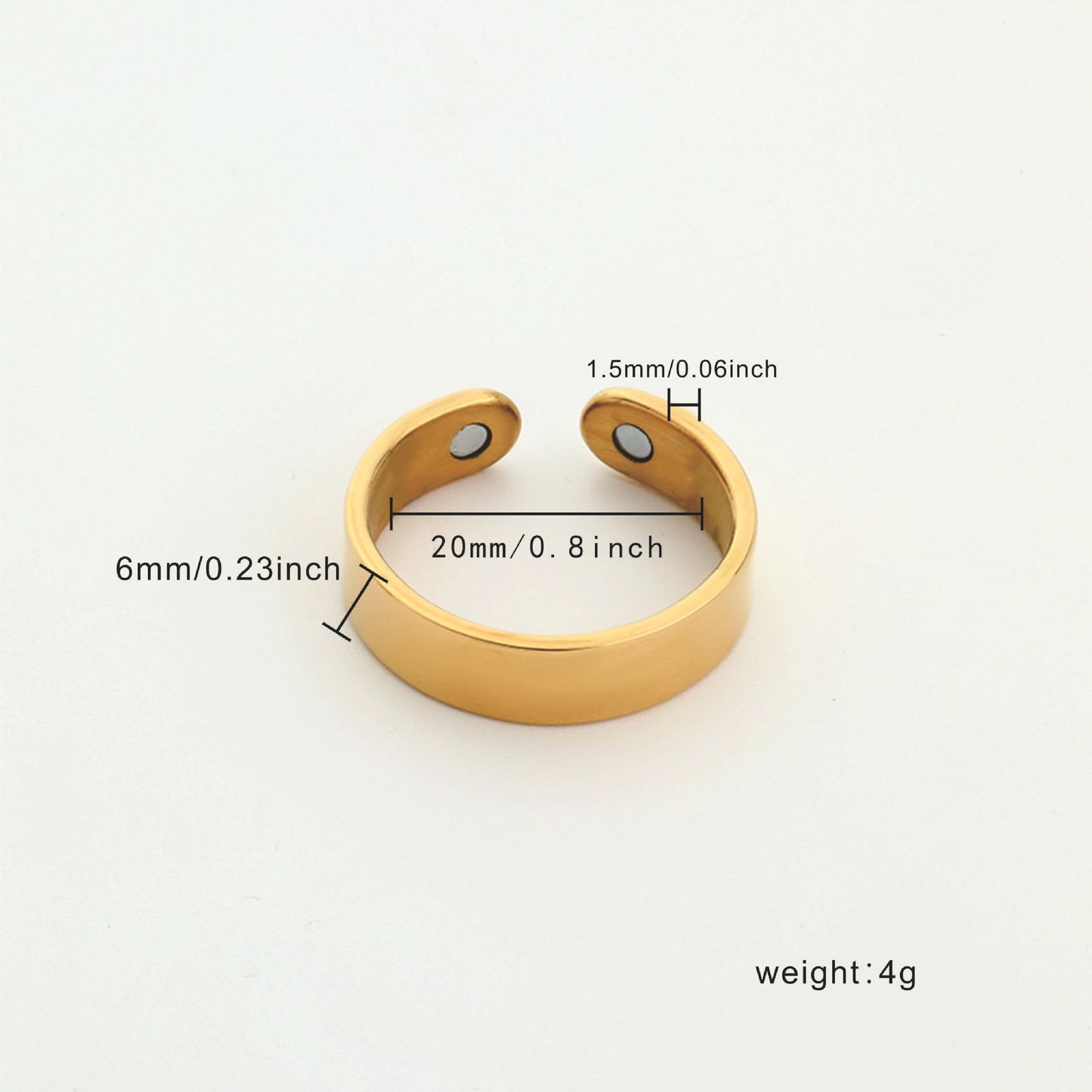 LIU JUN Rings for Women, Magtherapy Lymphatic Drainage Titanium Ion Rings Lymph Nodes Acupuncture Therapy Open Olux Ring For Women Men Health Jewelry Gifts (2Pcs-gold+silver)