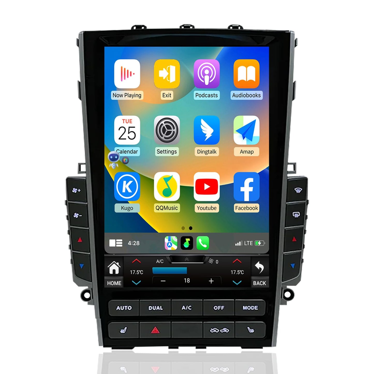 Car Radio for Infiniti Q50 Q50S Q60 Q60S 2013-2022 Replacement Stereo Carplay Upgrade 12.1" Display Screen Android Auto GPS Navigation Tesla Style with DSP Bluetooth in Dash Headunit