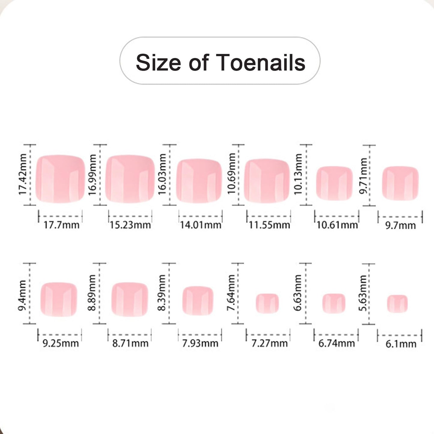 Pink Press on Toenails Short Square Glossy Fake Toe Nails Acrylic Toe Nail Press ons Nude Pink Press on Toes Summer False Toenails Artificial Glue on Toe Nails for Women 24Pcs