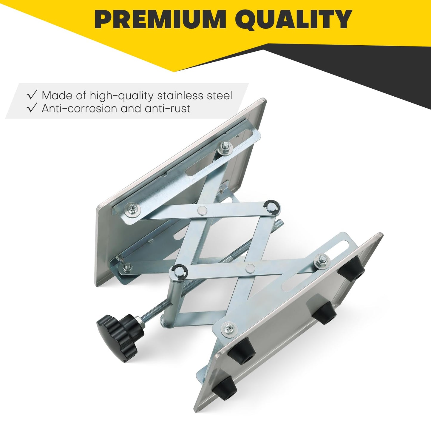 Acymner 8" x 8" Lift Table Lab Scissor Stand Platform | Stainless Steel Laboratory Lift Stand, Lab Lift Stand Table Lifting Jack Platform, Expandable Lift Height Range 3.3"/85mm to 11"/280mm