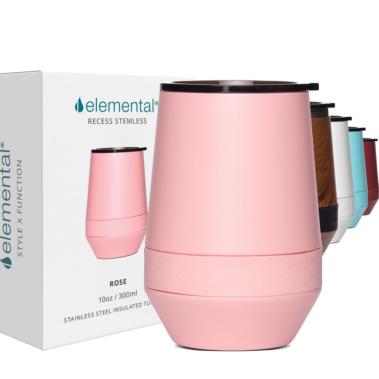 Elemental Iconic Kids 14oz, Iconic Kids 20oz, Artisan Tumbler 16oz, Commuter 40 oz Tumbler, 10 oz Tumbler - Rose