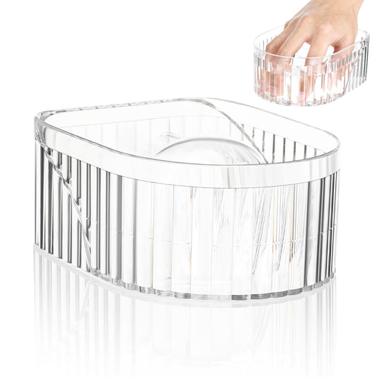 FOMIYES Nail Soaking Bowl: Acrylic Manicure Tray for Softening Cuticles & Removing, Stylish Design for Home Salon Use for Home Nail Salon Supplies Polishing Remover Treatment