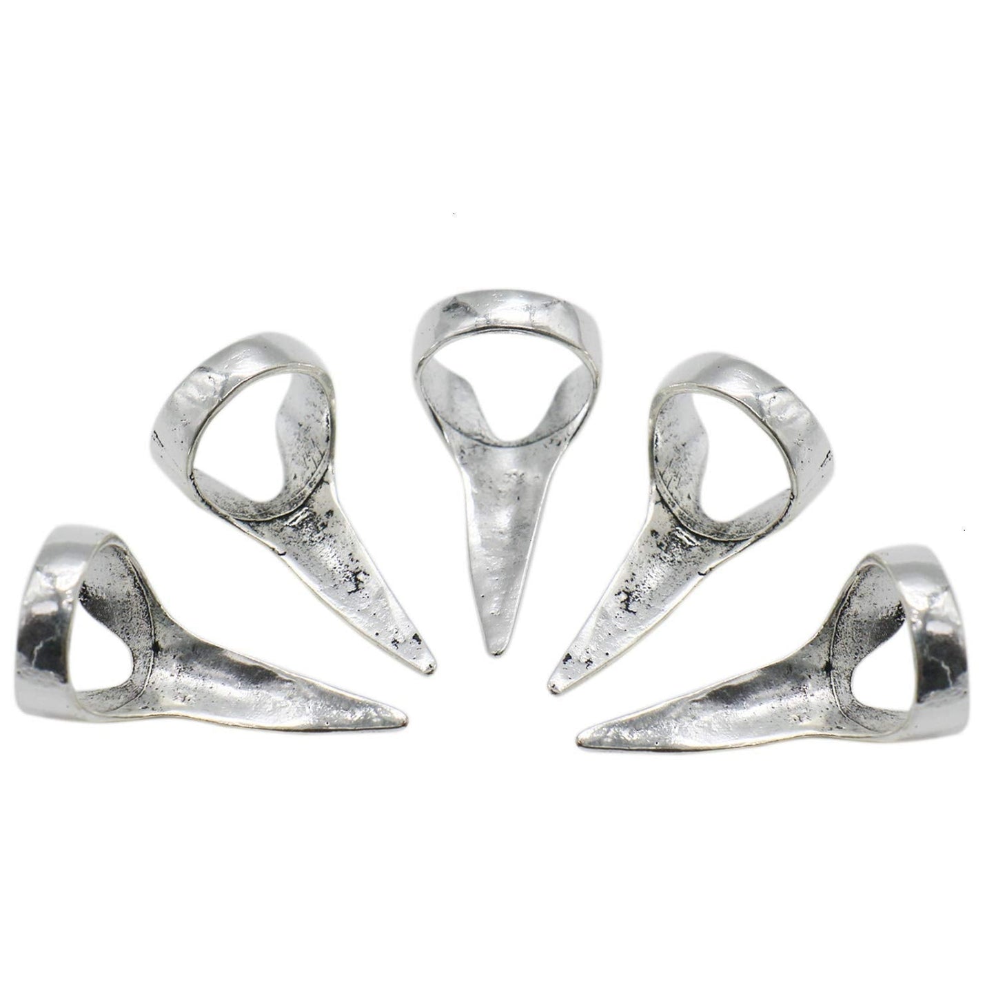 DUANMEINAD Wholesale 10pcs Hot Retro Punk Rock Gothic Talon Nail Finger Claw Spike Rings Nail Art Decoration