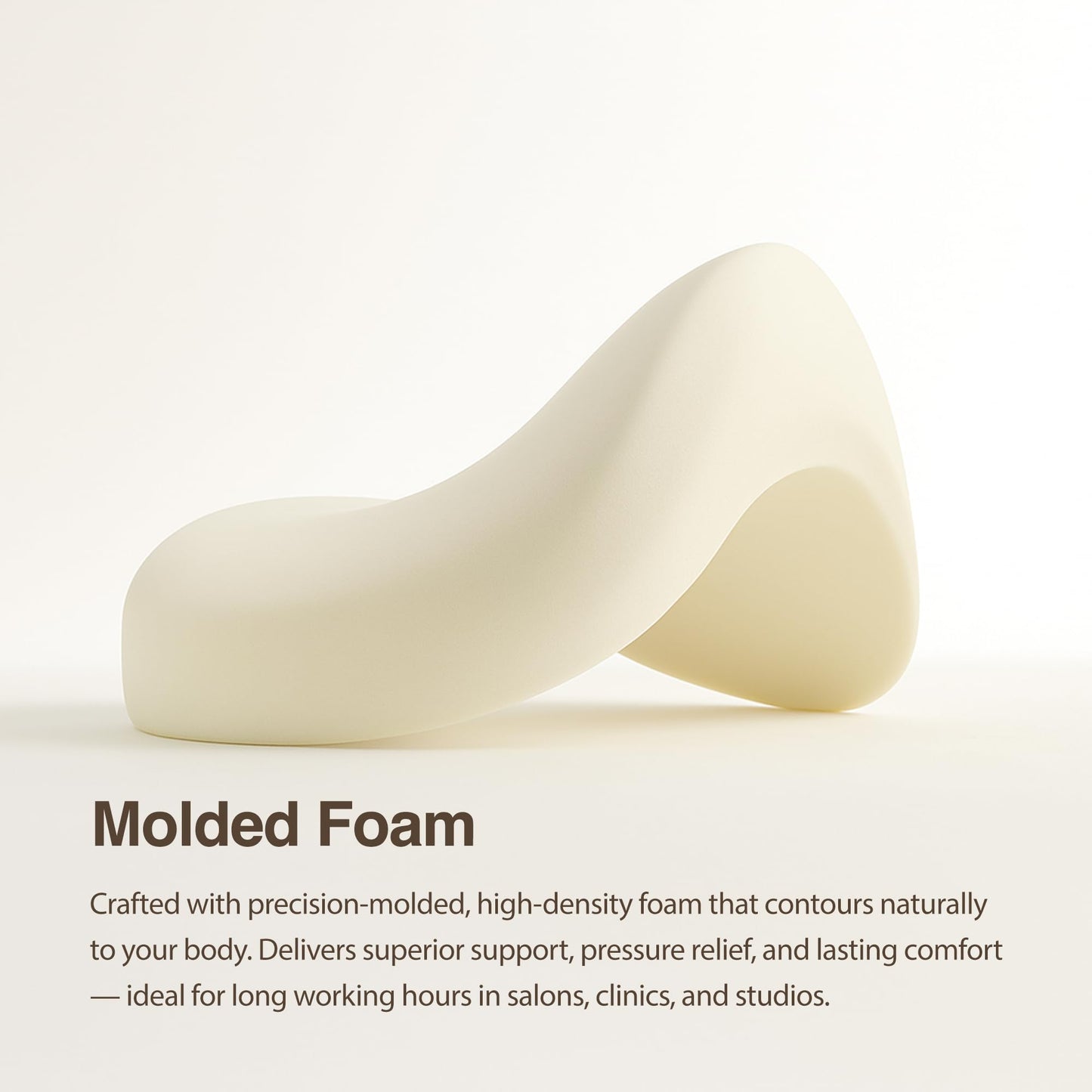 DR.LOMILOMI Ergonomic Saddle Stool, Adjustable Pneumatic Swivel Rolling Saddle Seat with Wheels for Hygienic, SPA, Salon, Home and Office, Haku 506 Series
