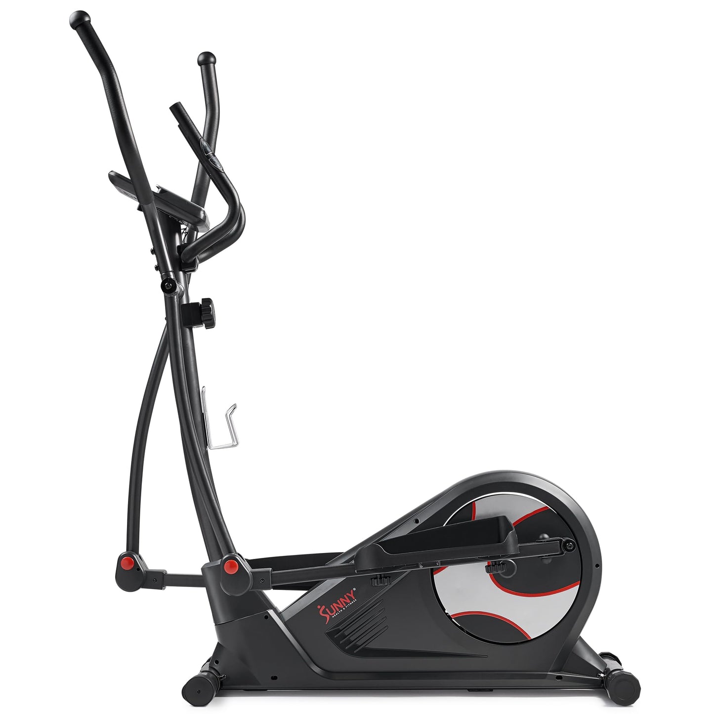 Sunny Health & Fitness Heavy-Duty Smart Elliptical Trainer, 300LB Load Equipment for Indoor Cardio Exercise, Adjustable Resistance for Full-Body Cross Training, Free SunnyFit App Bluetooth Connection
