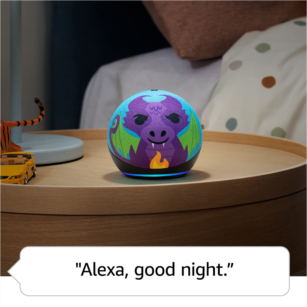 Echo Dot (5th Gen) Kids Dragon with Echo Glow