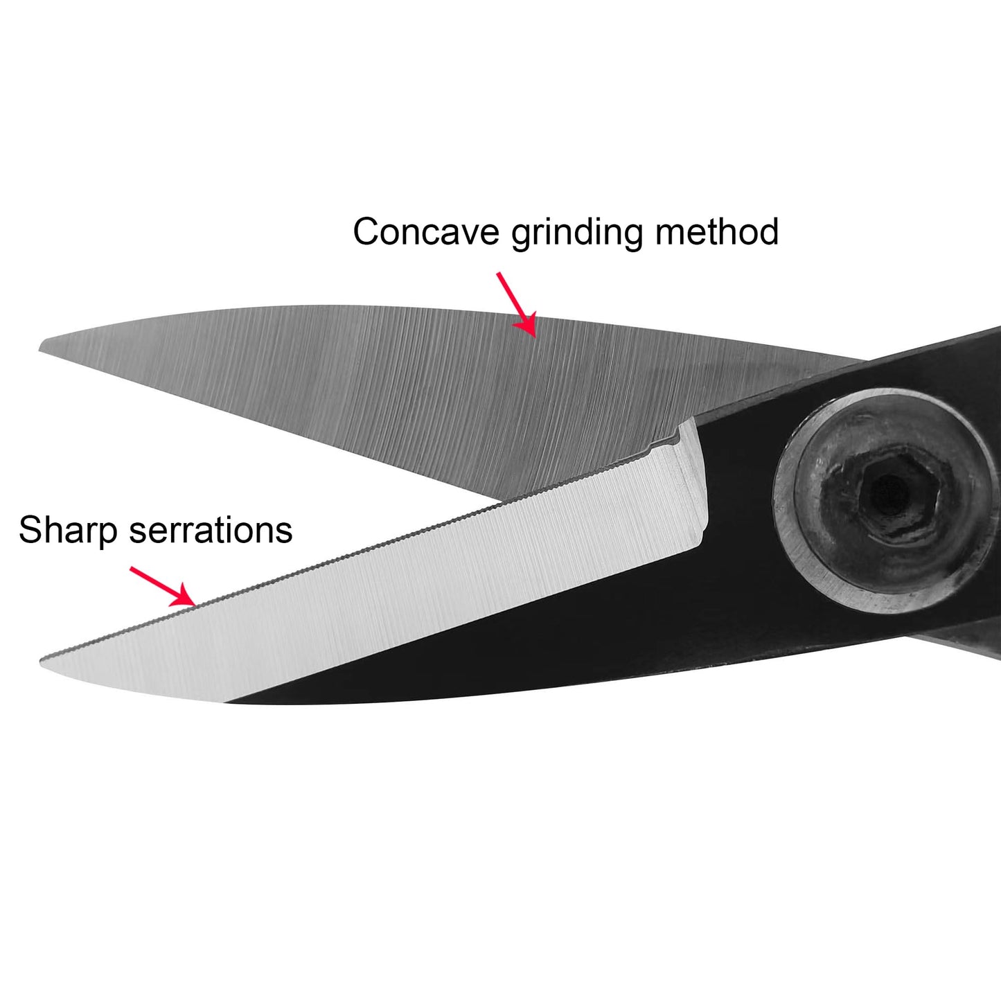 Sharp Leather Scissors - All Purpose, Professional Fabric Scissors with Micro Serrate Blade, Large Handle, Ideal for Sewing and Cutting