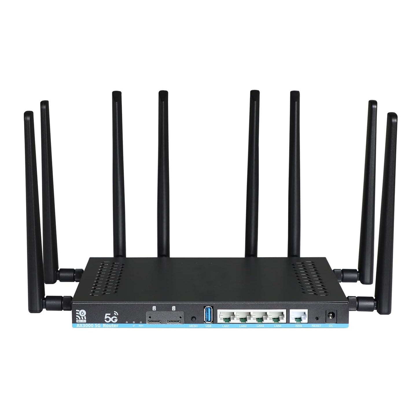 Zbtlink AX3000 5G WiFi 6 Router Unlocked with Dual SIM + eSIM, Sub-6GHz 2Gbps 5G NR Worldwide Bands n41/n77/n78 Compatible with AT&T T-Mobile Verizon, 8 External Antennas, 4 Gigabit LAN, OpenWRT