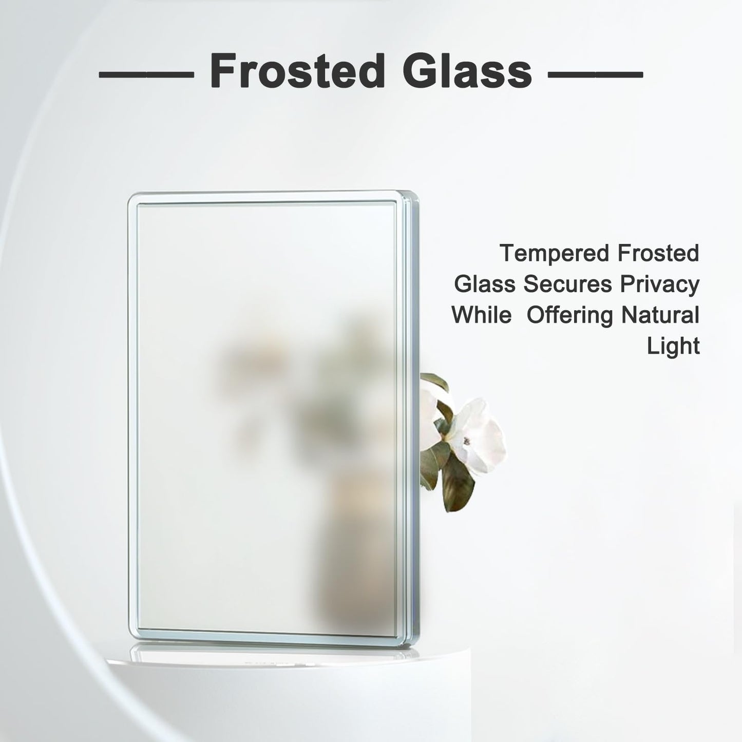 CRUTOP 36''x80'' 3-Panel Frosted Glass Interior Door Slab Shaker, Pre-Built Panel for Barn Doors, Pocket Doors, French Door, for Pantry, Bedroom, Closet, Laundry & Bathroom, White Prefinish&Paintable