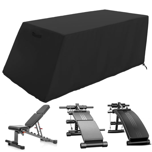 MUTUSHI Sit-up Board Cover Outdoor Waterproof Weight Bench Cover Fits for Universal Weight Chair Fitness Bench High Quality Oxford fabrics UV Protective 52" x 60" x 18" x 21" Black