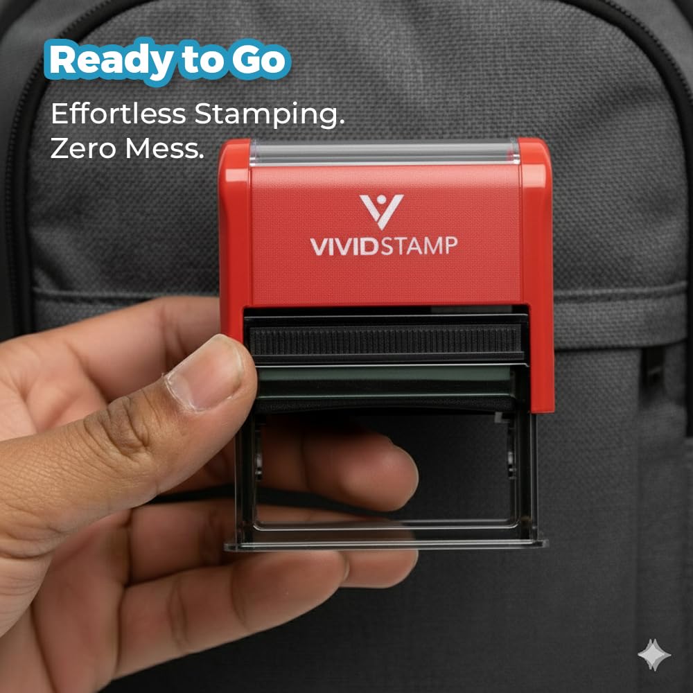 Rubber Stamp Rejected (Stop Vector) Self-Inking Office (Red Ink) - Q-400