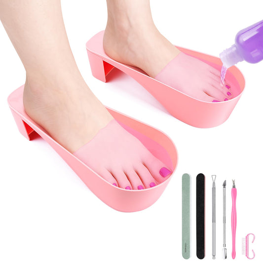 LIONVISON Acetone Nail Soaking Bowl: Soak Off Gel Polish Nail Remover Kit - Acetone Bowl for Nails Dip Powder Removal - Manicure Nail Soak Off Bowl for Nail Art