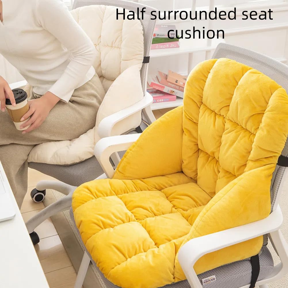LYFJMUS High Back Office Chair Cushion Soft Desk Chair Pad with Ties Rocking Chair Cushion for Office Car Home Dining Room Kitchen
