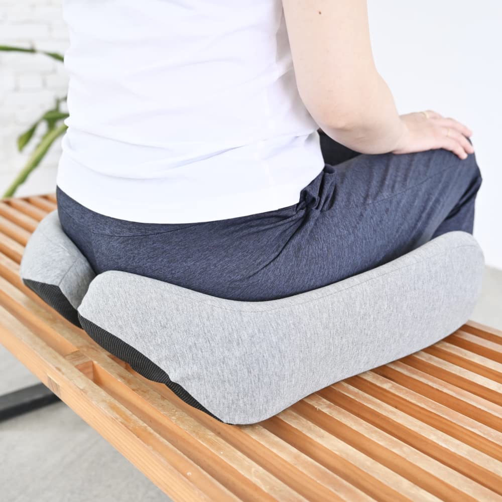C CUSHION LAB Hip & Leg Pressure Relief Bundle - Transform Any Home/Office Chair or Recliner into The Most Comfortable Seat in The House - Grey Set